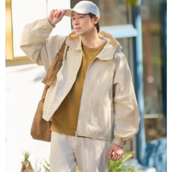 Uniqlo U Hooded Full Zip Blouson in Natural (Unisex) - Picture 1 of 9